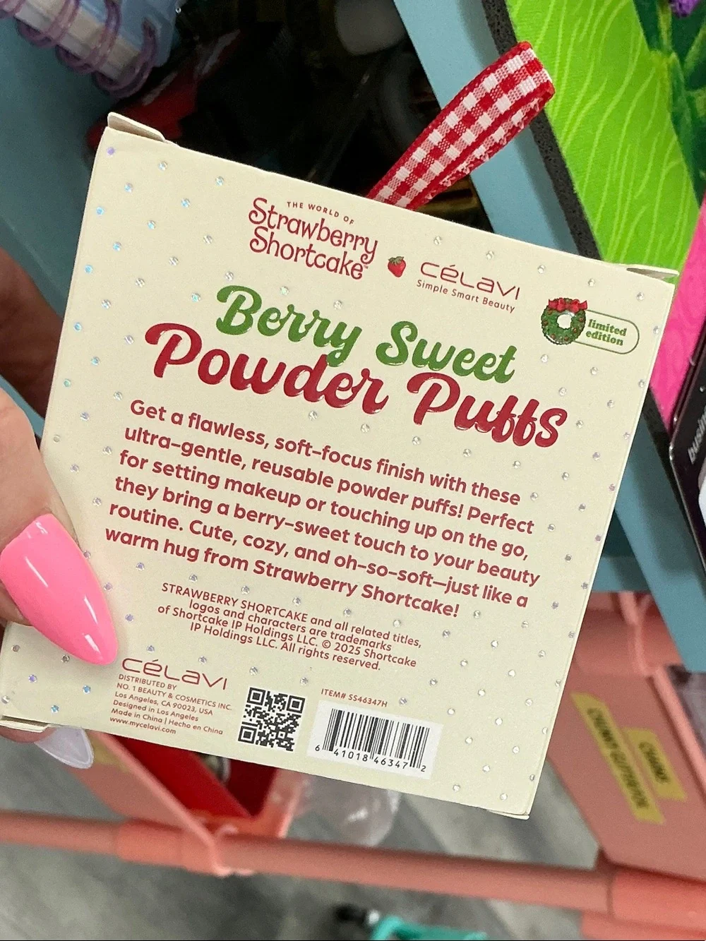 Strawberry Shortcake Berry Sweet Powder Puffs - Pink